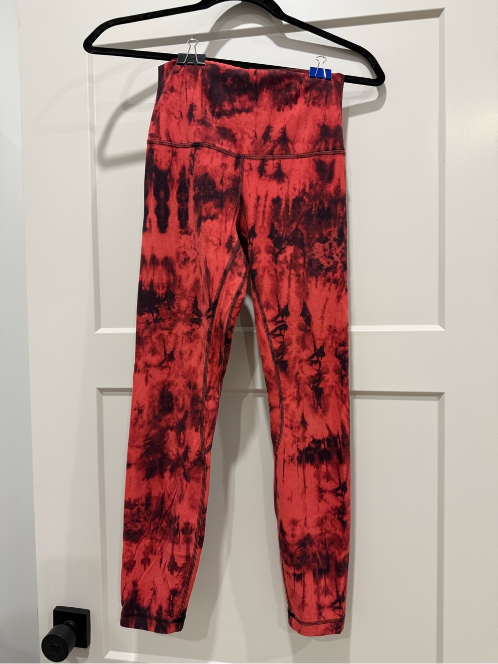 lululemon Align Red and Black Tie-Dye Leggings